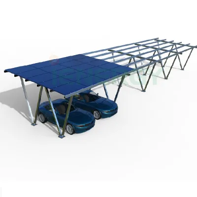 OEM Design Aluminium Solar Carport Racking System Car Parking for Solar Power Home Energy EV Car Charging