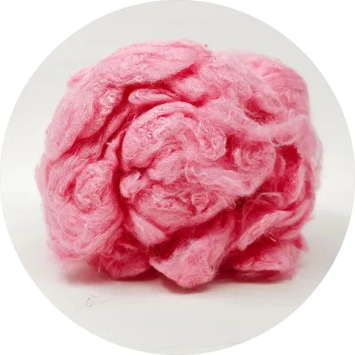 High Quality Pink Bamboo Fiber 1.5D 51MM Sustainable Organic Fiber Factory OEKOTEX-100 Wholesale