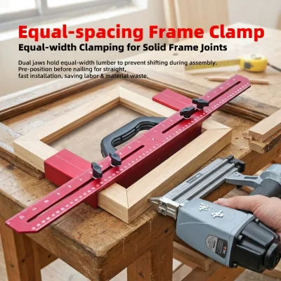 Furniture Frame Joining Clamp, 12"-30" Adjustable Spacing Jig with Dual Scale for Precise Equal-Sized Framing