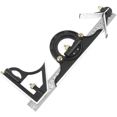300MM Combination Square Angle Ruler Stainless Steel Multi-function Measuring Tool