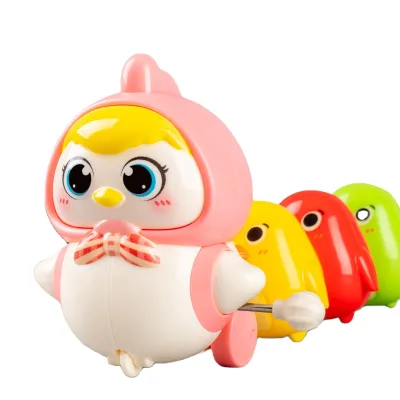 Hot-selling New Style Cartoon Learning Crawling Toy Plastic Chicken Wind-up Swings Rotates Toy for Kids