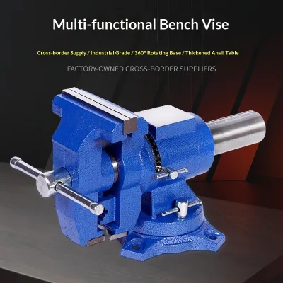 American-style Heavy-Duty Industrial Bench Vise Multi-Purpose Household Use 4"-6" Sizes 10kg Made China 3-Month Warranty