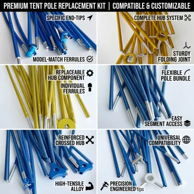 High Quality Replacement Tent Poles Supplier Durable Outdoor Tent Support Poles