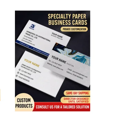 Premium Business Cards Square Cardboard Offset Paper Special Paper Pearlescent Finish Custom Logo Digital Printing