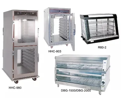 4 ft 5 ft Heated Display Cabinet Food Warmer Hot Food Showcase Fried Chicken Food Display Warmer