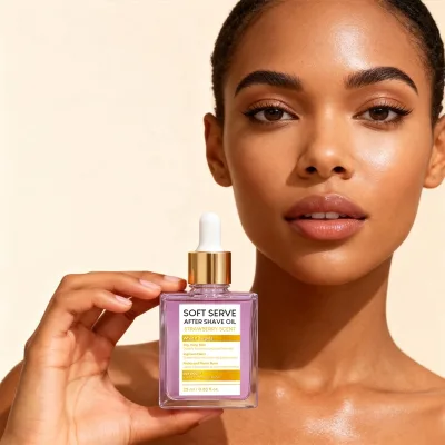 Customization Supported After Shave Oil Stay Smooth and Moisturized Shave Oil Soft Serve After Shave Oil - Strawberry Scent