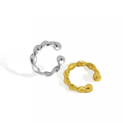 WMCE004 Sterling Silver Non Pierced Ear Circle Tiny Small Cartilage Helix Nose Ring Fashion Hypoallergenic Earrings