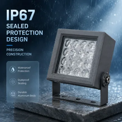 Warm White IP67 Asymmetric LED Flood Light RGB Multiple Color Changing Non Flickering Driver for Airport Terminal