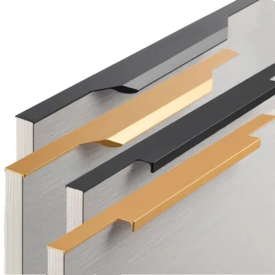 Newest Design Minimalist Edge Pull Handles Waterproof Easy Clean Durable Eco-Friendly Aluminum Profile Kitchen Cabinet Wardrobe
