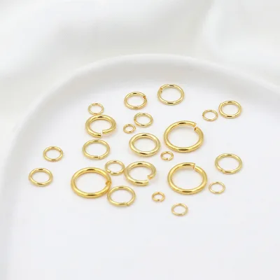 100PCS/Bag Circular Bead Accessories Connection Flat Mouth Ring Necklace DIY Earring Accessories