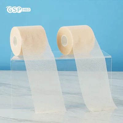 7cm*27m PU Foam Under Wrap 0.8mm Skin Color Adhesive Foam Bandage Tape Hyposensitive Foam Wrap Medical Grade Custom Logo