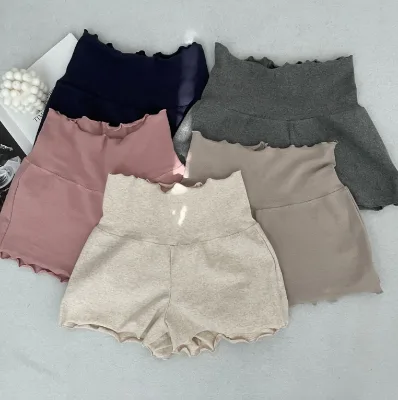 2025 Hot Sale Women's High-Waisted Ballet Yoga Shorts Cotton Ruffled Edges Safety Dance Girls Ballet Shorts