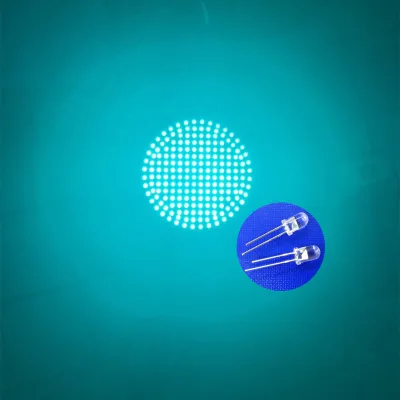 [Traffic Light Series] Clear Round Lens Traffic Mint Green 500-505nm 15000mcd LED 5mm for Traffic Safety Driveway Marker