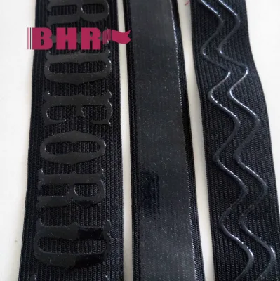 Hot Printed Silicone Webbing Ribbon for Non-slip Elastic Band Silicone Cover Fashion Elastic Belt