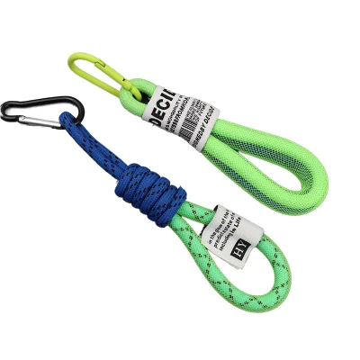 Manufacturer Custom Colorful Animal Pattern Woven Eco-Friendly Nylon Label Braided Rope Keychain Streetwear Bag Charm