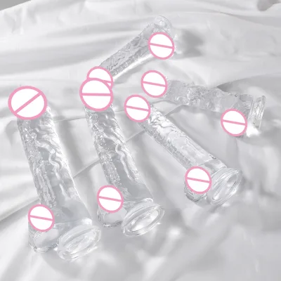 5 Sizes Jelly Dildo Sex Toys Dick Cheap Soft Female Vagina Clitoris Anal Masturbators Penis With Suction Cup
