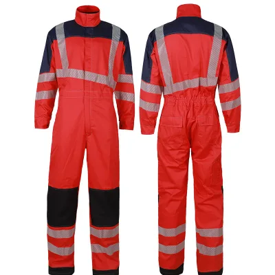 Cotton/Nylon FR Flame Retardant Reflective Safety Coverall ISO EN11611/11612 Certifications Limited-Lash for Worker