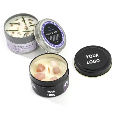 Hand Ceremony Yoga Meditation & Energy Crystal Scents for Weddings & Christmas with Eco-Friendly Soy Wax Scented Candle