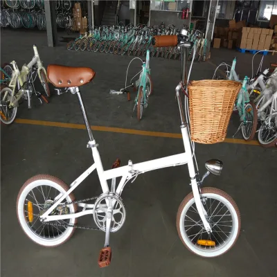 16 Inch Mini Small Wheels Adventurer Adult Folding Bike Portable Foldable Bicycle with Basket