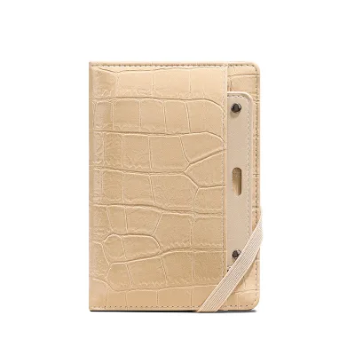 2026 New Style PU Stone-Grain Bright-Colored Passport Holder RFID Blocking Secure Storage Documents Tickets Card-Slot Protection