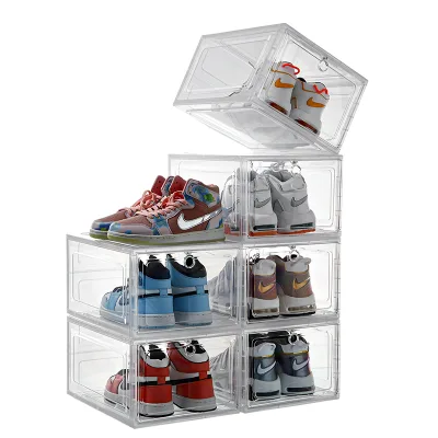 Clear Transparent Drawer Wholesale Stackable Giant Bag Storage Box Containers Plastic Organizer Storage Rack