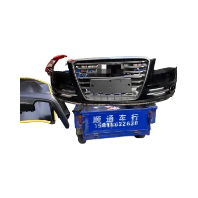 2011-2014 for Audi A8 S8 Front Bumper with Easy Installation ABS and Chrome Material Towing Hitch Cut-Outs New for Upgrade