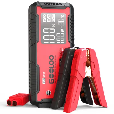 GOOLOO GP4000 4000A Supersafe Car Jump Starter with 100W Fast Charge & Pre-heating Tech Spark Proof Best for Motorcycle Truck