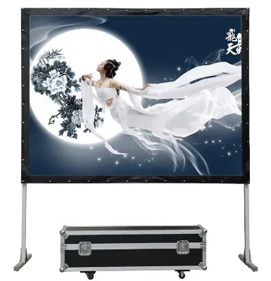 Fast Fold Portable Projection Screens Floor Standing Projector Screen for Business Trip or Presentation Use Screen