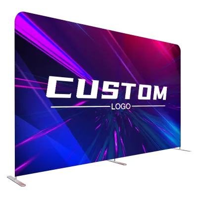 Custom Size Double Sided Tension Fabric Photo Booth Backdrop for Wedding Birthday Trade Show & Step and Repeat