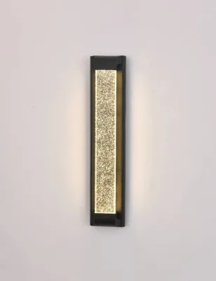Modern Glitter Panel Wall Sconce Double Beam Ambient Lighting Fixture for Contemporary Home, Hallway or Bedroom Decor