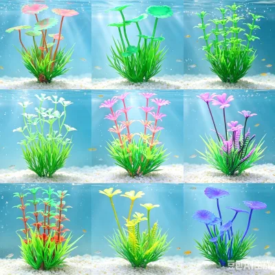 Landscape Decoration Artificial Water Plant Plastic Decorative Aquarium Plants