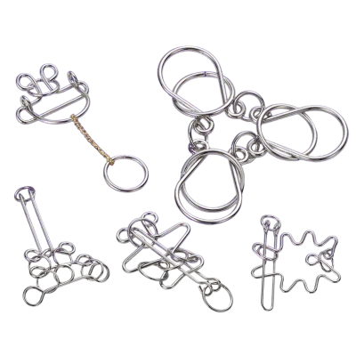 Cheap IQ Wire Metal Puzzles Stress Relief Toys Great Educational Puzzle Games Toys for Kids and Adults