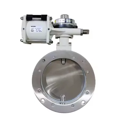 Stainless Steel Double Flange Food Grade butterfly Valve