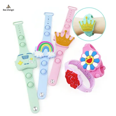 Children's Bracelet Watch Silicone Game Toy Strap Unicorn Cartoon Student LED Digital Bracelet Rat Extermination Pioneer