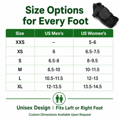 Universal Clinic Home Dual Use Medical Post-Op Shoe with Soft Inner Liner for Various Foot Injury Post Operative Pain Relief