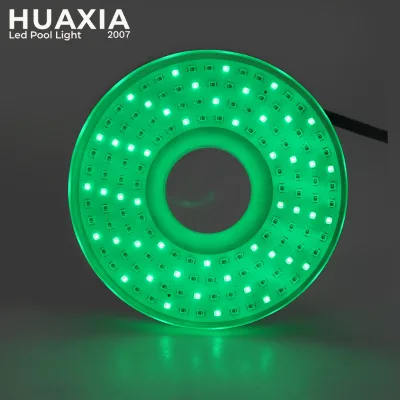 IP68 12V DC Fully Resin Filled 10W RGB LED Fountain Light Donut Lamp for Pool Landscape Illumination