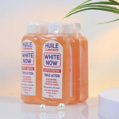 Stock Huile Clarifiante Super Rapide Triple Action Oil Whitening L'huile Super Clarifiante WHITE NOW Concentrés De Carotte Et