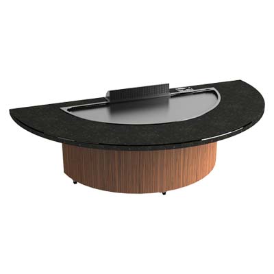 Portable Hibachi Grill Teppanyaki Table Top with Gas Griddle & Smoke-Free Design
