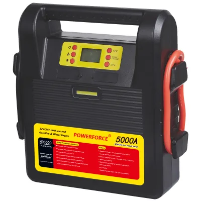 5000 Amp Lithium Jump Starter 12.8 Ah Car Emergency Booster for 6 8 12 16 Cylinder Diesel Gasoline Engines