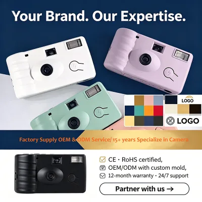 Single Use Disposable Film Camera 35mm Built-in Flash Light Portable Wholesale Travel Gift Camera Custom Packaging OEM ODM