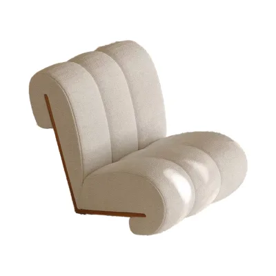 Modern Cream Bean Bag Sofa Chair for Home Office & Living Room Inspired by Milk Tea Shop Design