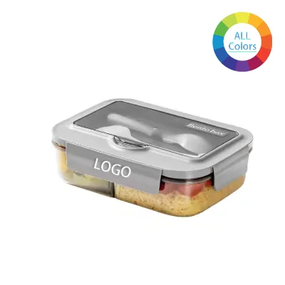 High Quality Portable Japanese Bento Box Kids Lunch Container with Preserving Fork and Spoon for Outdoor Kitchen Use or Gifts