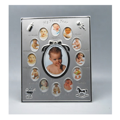 Aluminium Alloy Metal Photo Frame Baby 12 Month Photo Frame