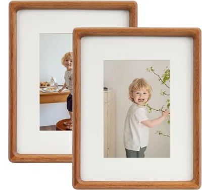 Handmade Solid Walnut Wood Fashionable Eco-Friendly Customizable Picture Frame Wall Photo Frame Wedding/Birthday/Christmas Gift