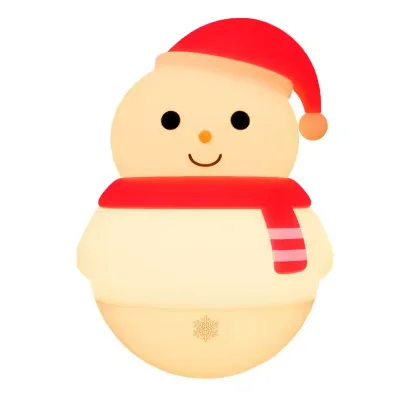 Factory New Rechargeable Snowman Tumbler LED Silicone Night Light Christmas Gifts Night Lights for Kids