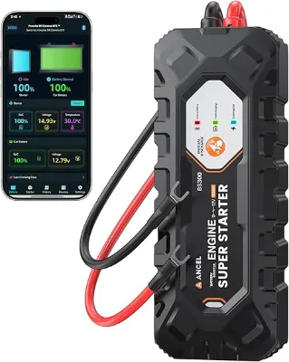 ANCLE BS300 1000A 12V Super Starter-App Control Force Start Active Maintenance 100,000 Cycle Life for 3.0L & Below