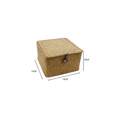 Seagrass Storage Basket Hand-woven Storage Basket Storage Clothes Household Items Storage Basket