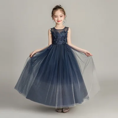 dream girl Evening Gown Princess Dress Floor-Length Pleat  Sleeveless Violin Performance Dress