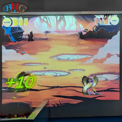 . All-in-one fun cheap AR interactive wall projection shooting and wall games to fight monsters for kids