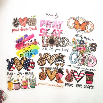 Religious Ready to Ship DTF Transfers Flocking Transfer Vinyl Stickers Plastisol for T-Shirt Reflective Iron on Heat Transfer